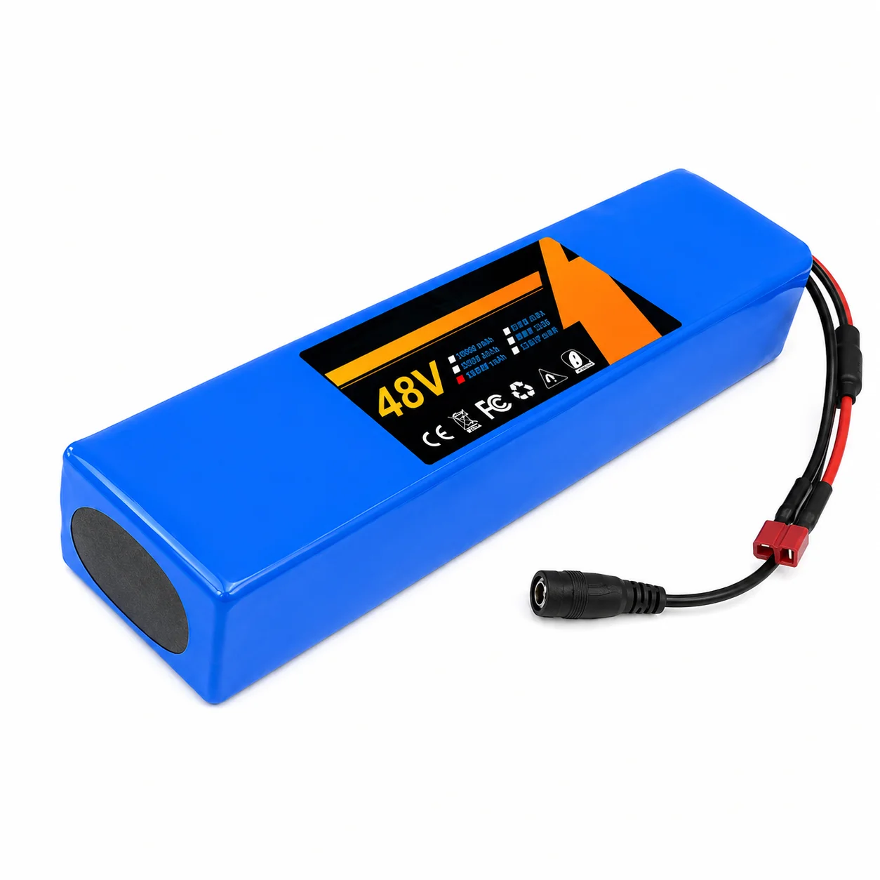 48V 100Ah Lithium-Ionen-Akkupack 13S2P 100000mAh mit Smart BMS für E-Bike und E-Scooter 250W 350W 500W 750W 1000W Motor, inklusive kostenlosem 54,6V Ladegerät, lange Lebensdauer