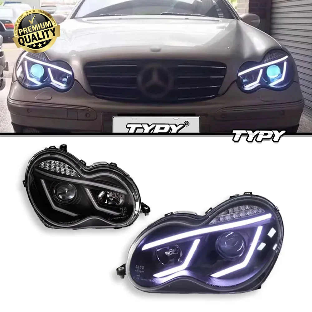 

TYPY Car Lights For Benz C-Class W203 2000-2006 Headlight Upgrade Modified to New DRL Dynamic Turn Signal LED Headlight Auto