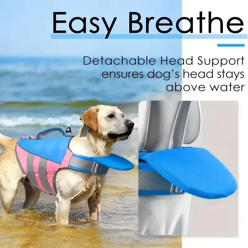 Dog Life Vest for Swimming Boating High Visibility Dog Lifesaver for Small Large Dogs Safety Puppy Preserver with Rescue Handle