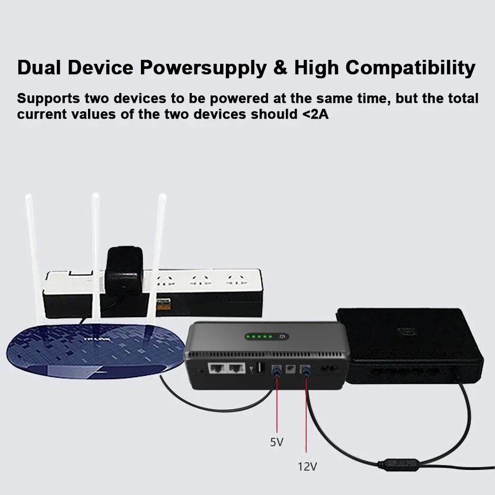 Imagem -03 - Interruptor Terminal de Rede Óptica Controle de Acesso Backup Celular Câmera Alimentação Ininterrupta Fonte Direta Roteador 5v 9v 12 v