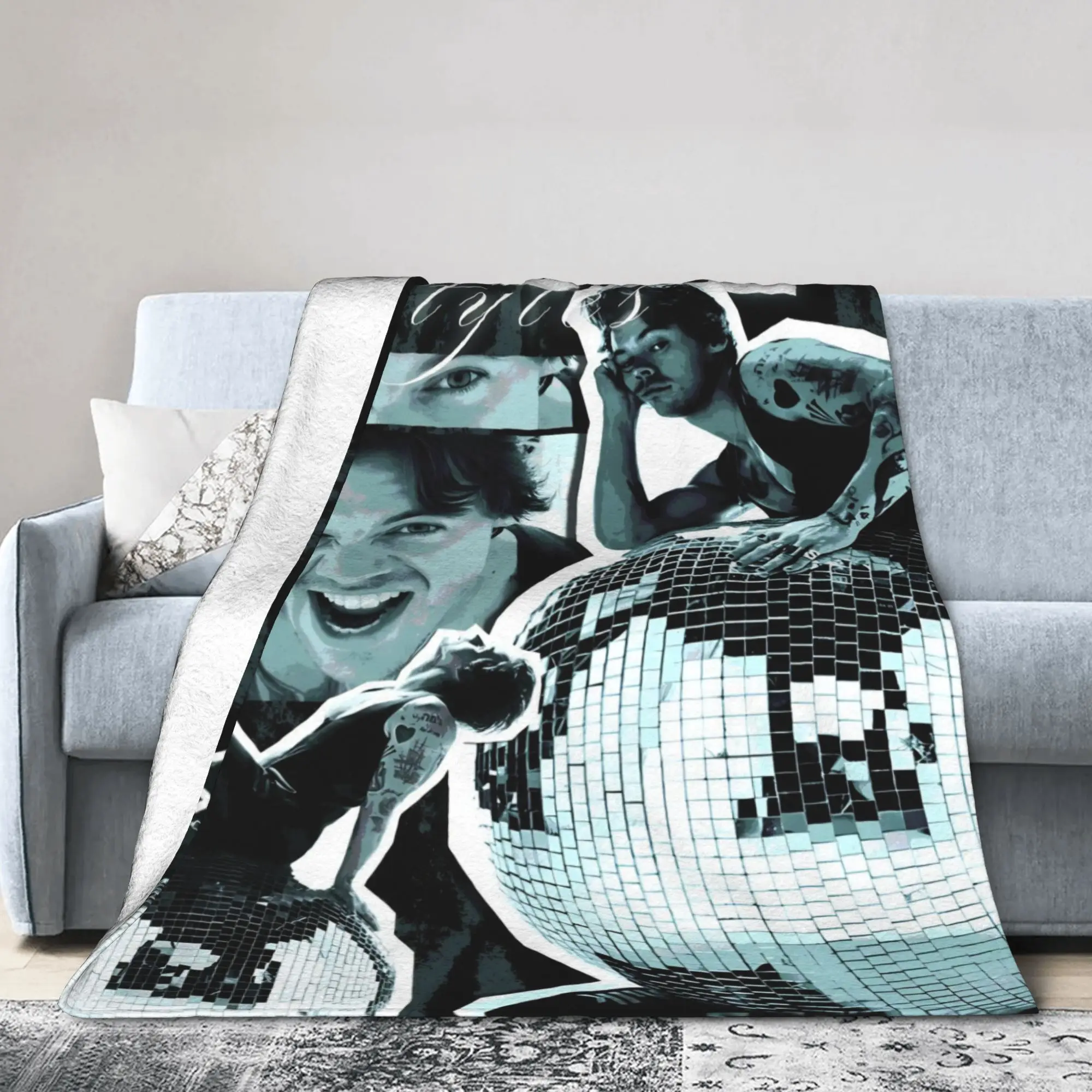 Kiss All The Time Disco 2026 Blankets Harrys Music Styles  Fleece Funny Breathable Throw Blankets for Home Decoration