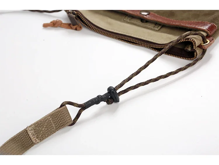 Blunt Razor American Vintage Military Style Size 23*16cm Canvas Bag Heavy Duty Washed Old Frosted Cowhide Shoulder Bag