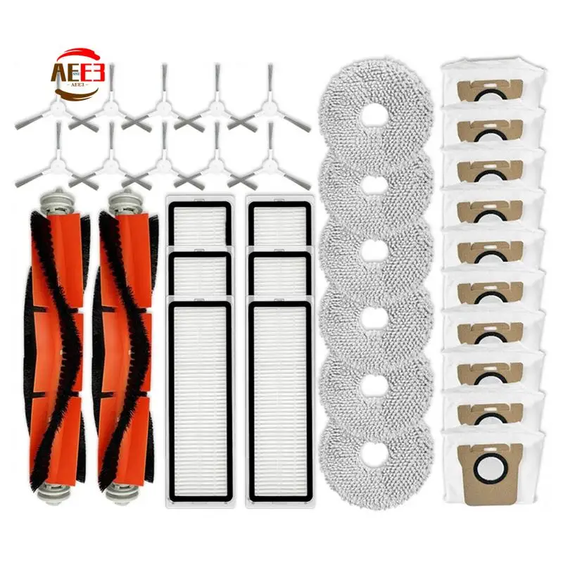 AEE3-For Xiaomi C102CN جهاز آلي لتنظيف الأتربة فرشاة جانبية رئيسية فلتر Hepa ممسحة وسادة كيس لجميع الغبار قطع الغيار #1