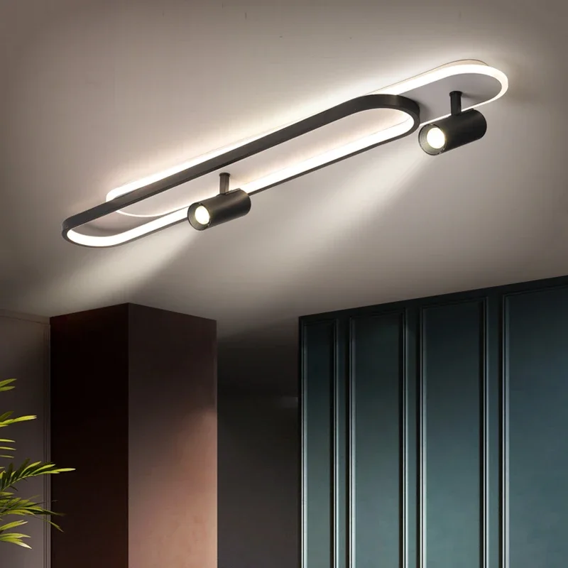 

Modern Rectangle LED Ceiling Lamp Nordic Ceiling Aisle Light With For Hallway Cloth StoreSimple Ceiling Mounted Lighting