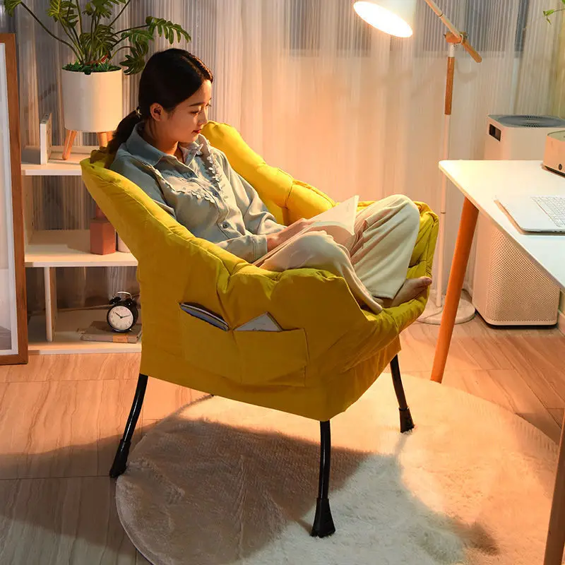 New Living Room Chairs Lazy Sofa Chair Leisure Home sofa chair with foot stool Bedroom Home comfortable Office Armchair