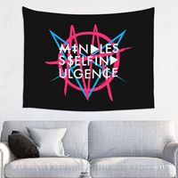 Custom Msi Mindless Hip Hop Punk Rock Self Indulgence Tapestry Home Decor Hippie Wall Hanging Electro Tapestries for Living Room