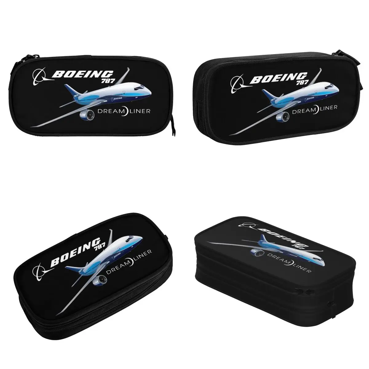 Boeing 787 Dreamliner Pencil Case Lovely Airplane Pen Bag Girls Boys Large Storage Office Cosmetic Pencilcases