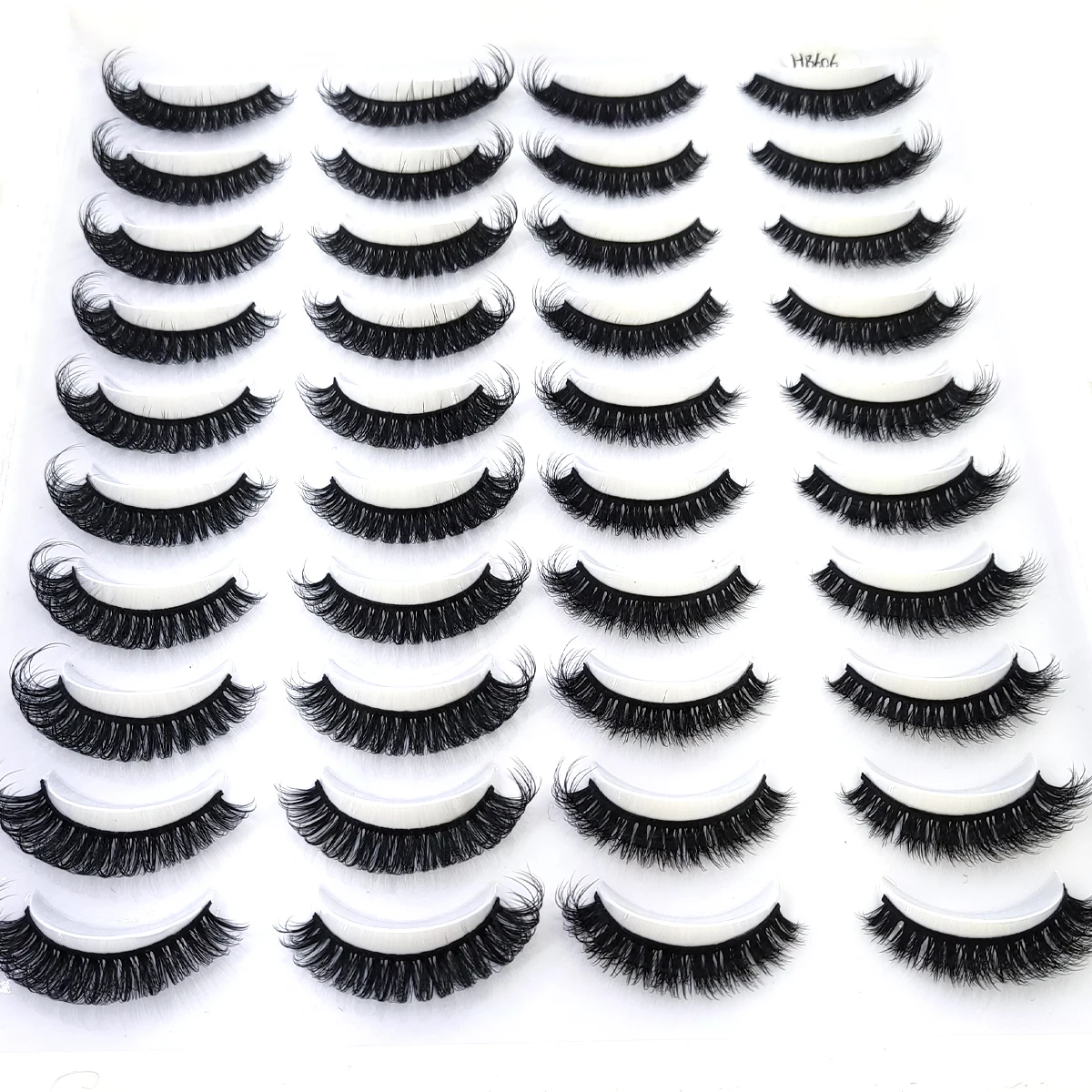 Nowy zestaw 20 par naturalnych, długich, trójwymiarowych sztucznych rzęs z norek, zestaw do makijażu, rzęsy z norek, rzęsy przedłużane, rzęsy krótkie.