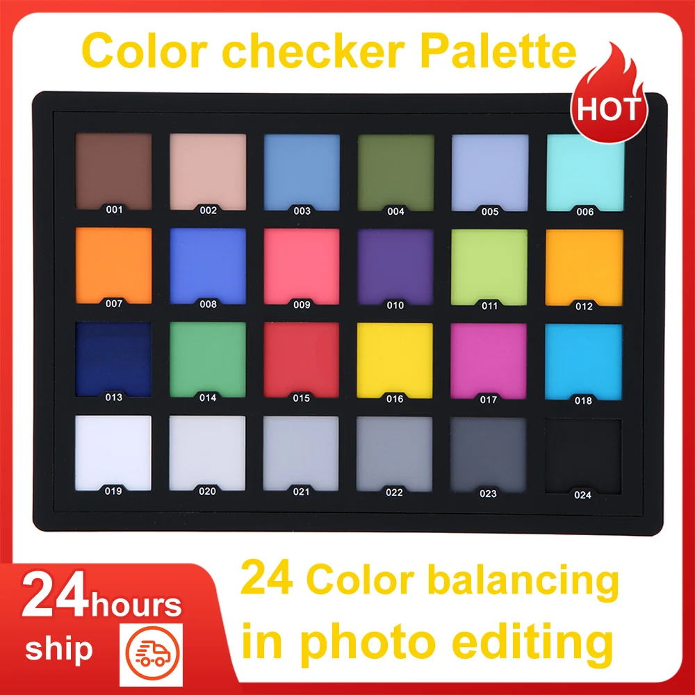 Andoer Professional 24 Color checker Palette Board Card Test for Superior Digital Color Correction for Balancing Photo Editing