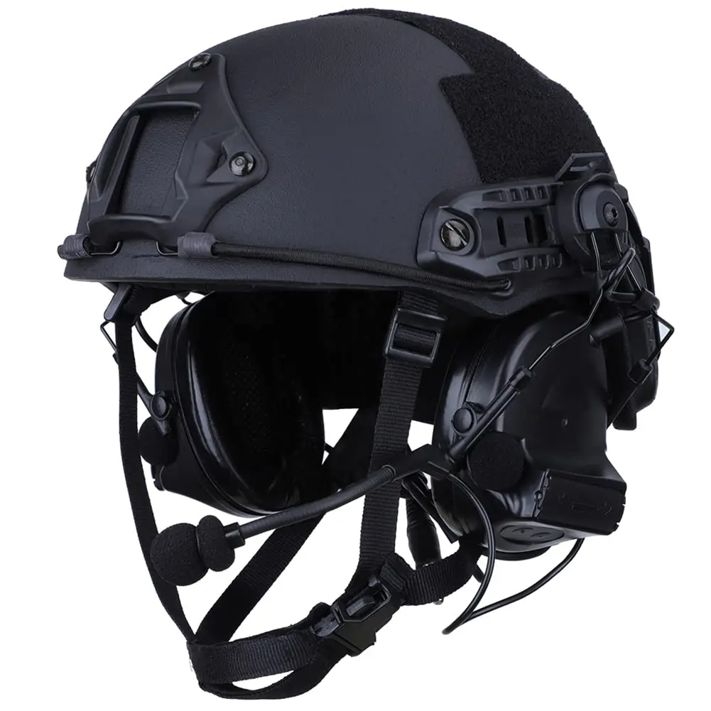 Heavy Tactical Protective Helmet, with Noise-Cancelling Headsets, 1:1 Replica Special Operations Combat Protective Equipment