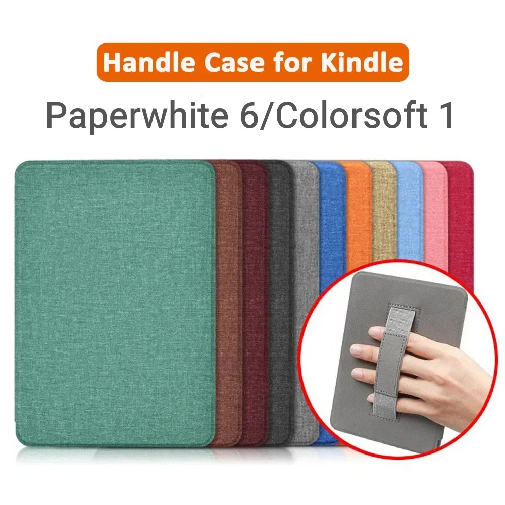 For Kindle Paperwhite 12th Generation Case 2024 Signature Edition 7 inch Hand Strap Protective Shell SA568B Magnetic Cover