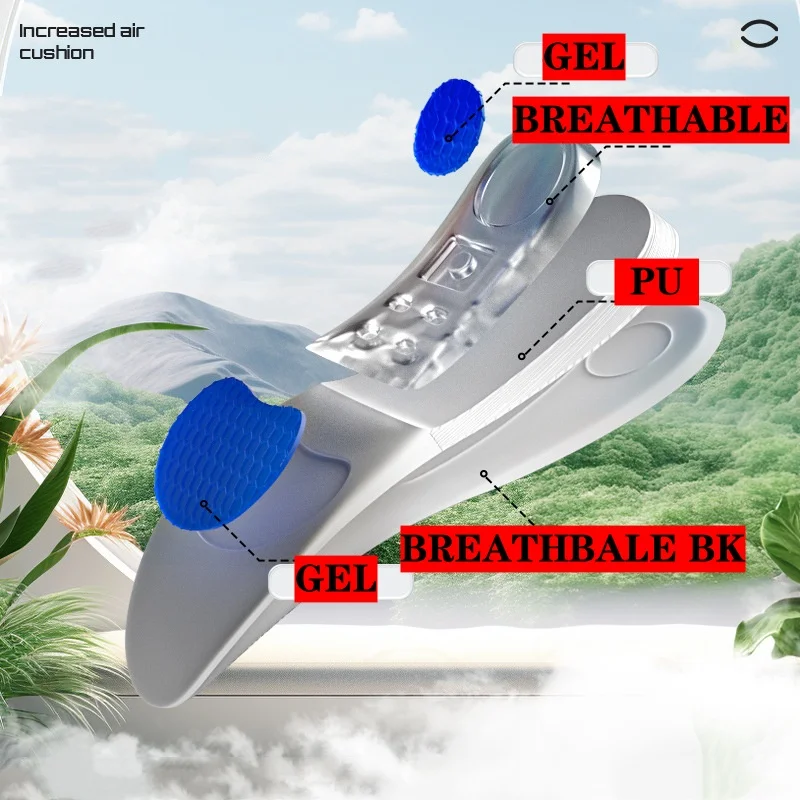 Air Cushion Insole height-increasing Insole Invisible GEL non-shifting height-increasing Pad