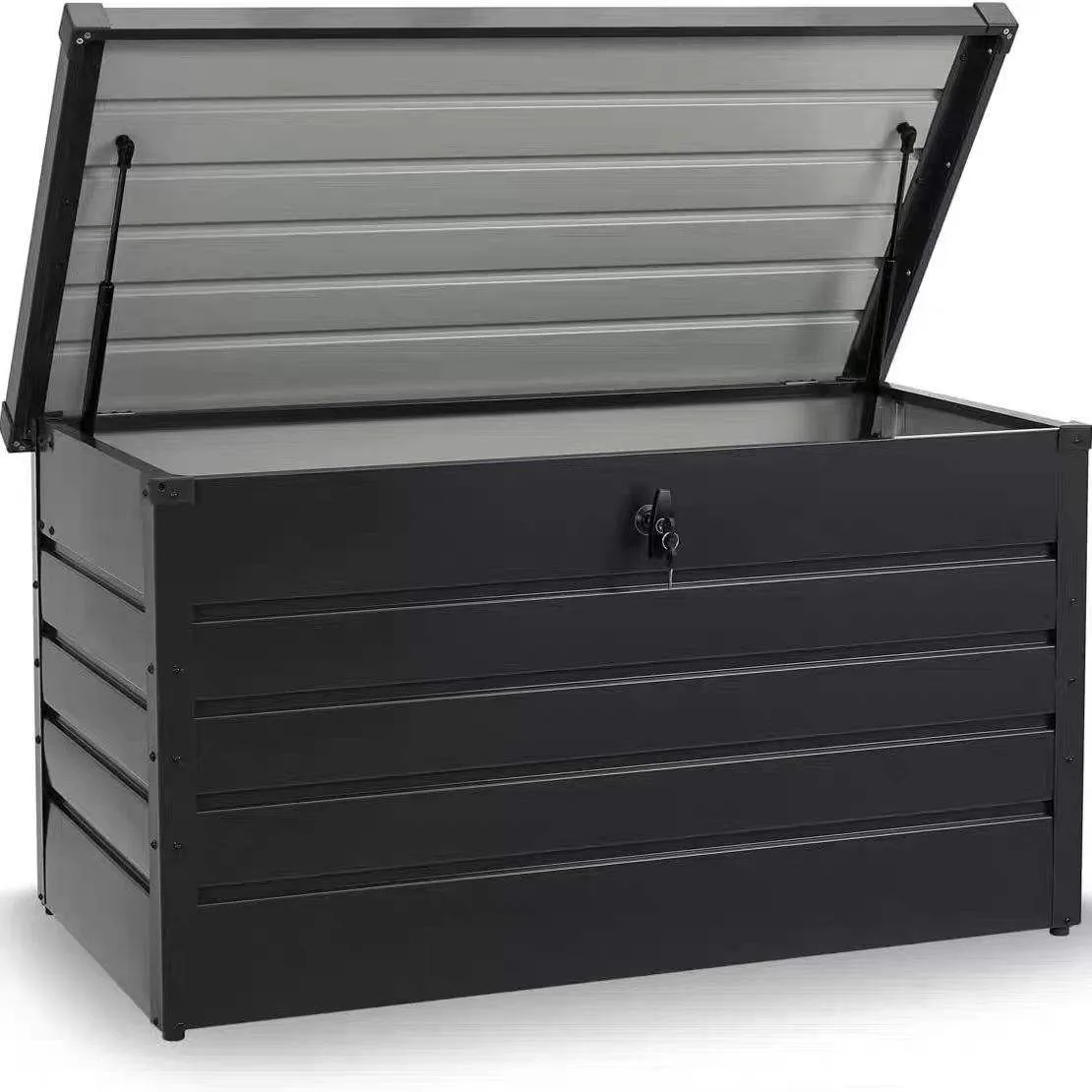 

Outdoor Deck Box Storage Cabinet Plastic Garden Courtyard Waterproof Planting Tools Lockers Office Organizer Modern-Style Large