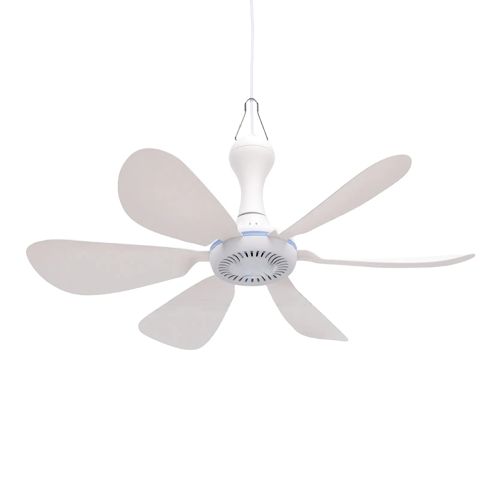 Solar Powered Ceiling Fan 10W for Outdoor Camping RVs Tents Dual Power USB Solar Charging Foldable Portable Design