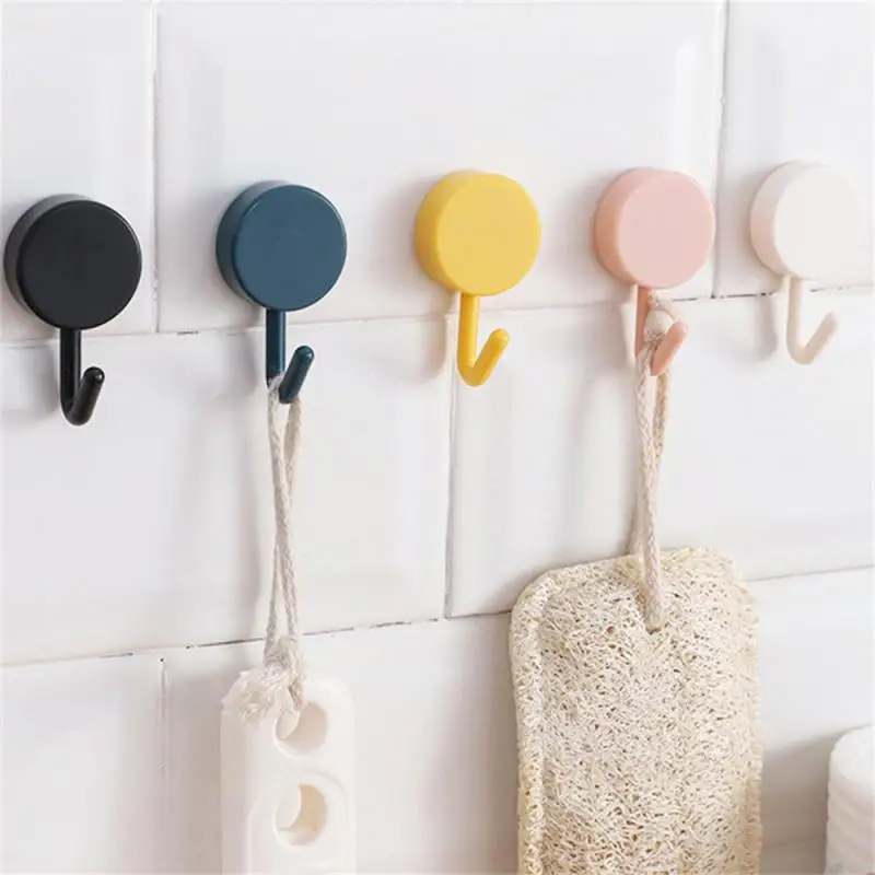 

Self Adhesive Wall Hook Strong Without Drilling Coat Bag Bathroom Door Kitchen Towel Hanger Hooks Home Storage Accessories