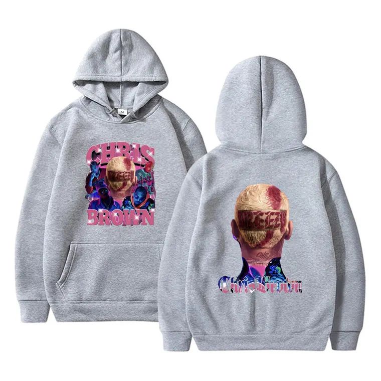 

Rapper Chris Brown Breezy Print Hoodie Male Casual Oversized Fleece Cotton Sweatshirt Men Women Hip Hop Fashion Pullover Hoodies