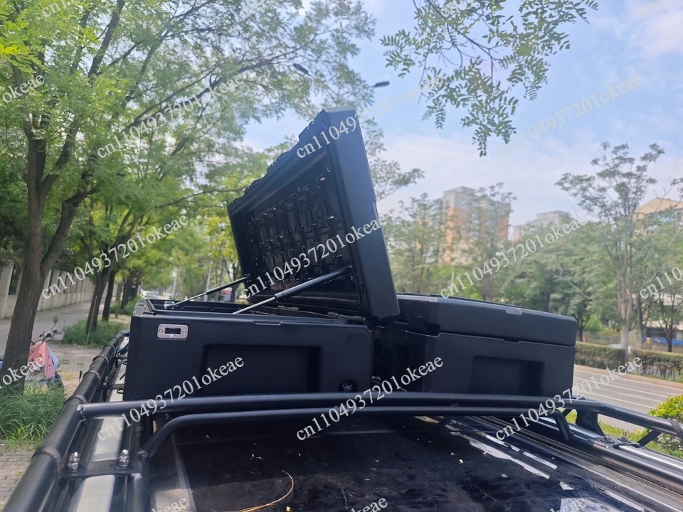 Rooftop Cargo Box 102L Heavy Duty Waterproof Shockproof Australian Style Car Roof Storage Case for Camping Offroad Travel Use