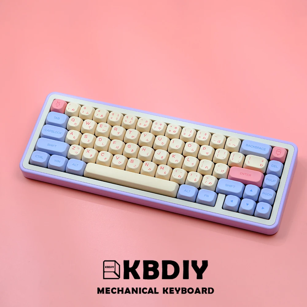 KBDiy Japanese PBT Keycaps Mechanical Keyboard Korean Russian Keycap Glimmer Matcha Honey Milk KOA Profile Keycap for MX Switch