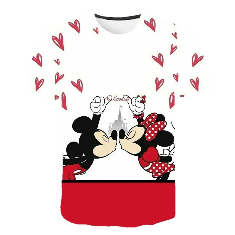 Anime Girl T-Shirt Casual Short Sleeve Summer Baby 3d Printed Fun Disney Mickey Mouse Girls' T-Shirt Children's Clothing