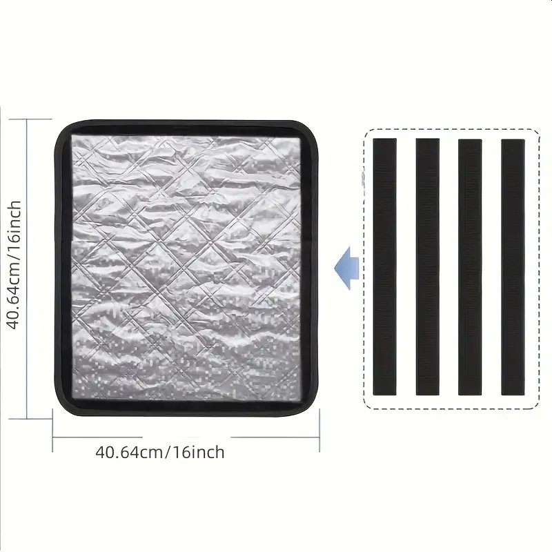 RV Skylight Sunshade Foldable RV Roof Aluminum Film Reflective Shading Pad Vent Cover for Motorhome Camper Ventilation Sunshade