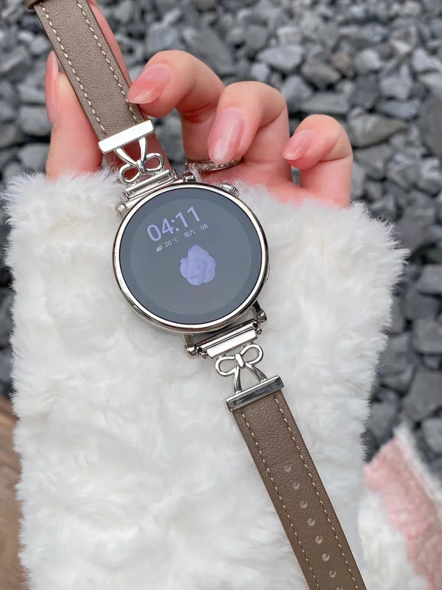 ممتاز جودة عالية حزام حلقة جلدية ربط الفرقة لساعة سامسونج جالاكسي 7 FE 5 برو 4 6 الكلاسيكية 44 مللي متر 40 مللي متر سوار كوريا