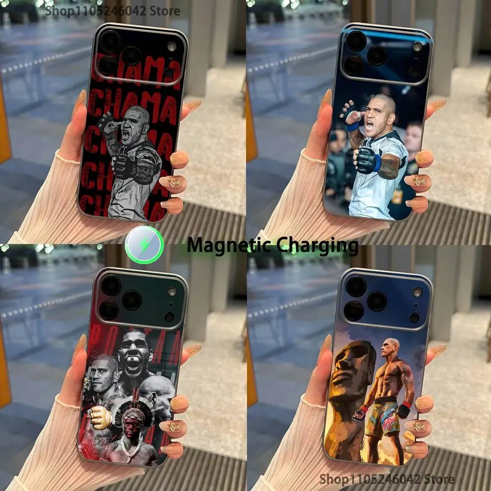 

Fighting Pereira Alex Magnetic Wireless Charging Transparent gray Phone Case For iPhone 17,16,15,14,13,12,11Pro,Max,Plus,Mini,SE