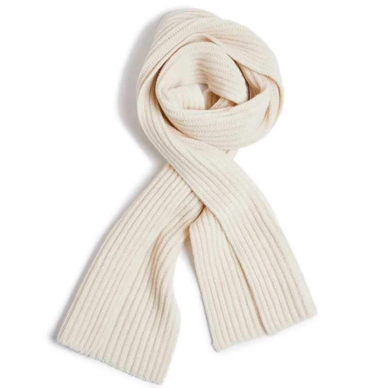 

100% wool semi-cardigan high quality solid design long women's knitted scarf