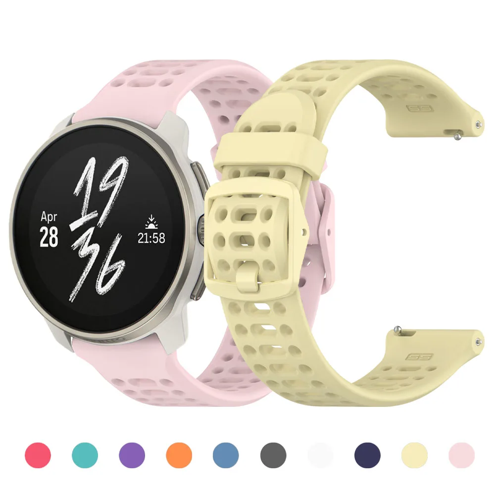 سيليكون 20 مللي متر 22 مللي متر حزام ل Suunto سباق/العمودي حزام (استيك) ساعة ل Suunto 5/9 الذروة برو تنفس سوار معصمه الرياضية Correa #1