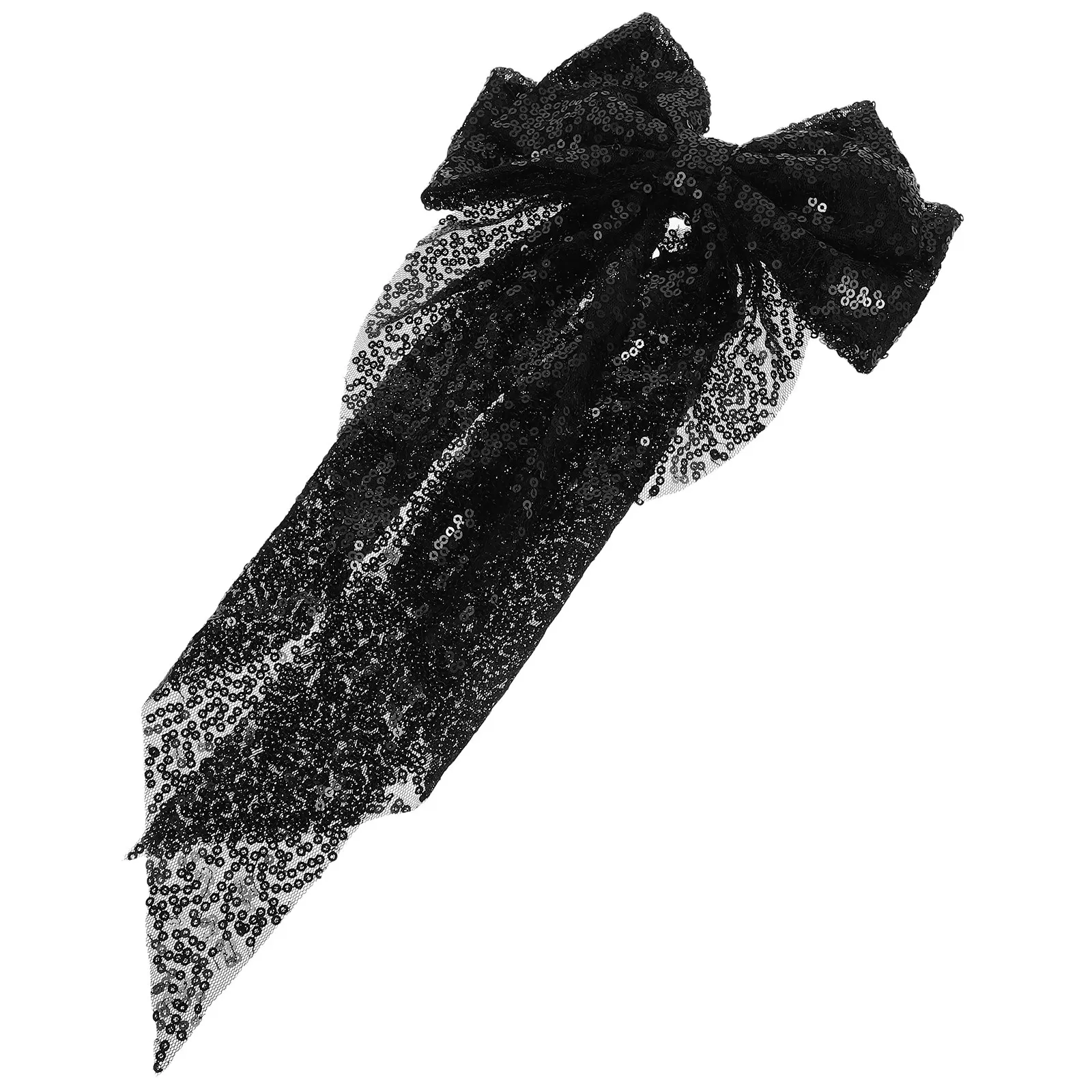 Oversized Sequin Bow Hair Clip High Ponytail Hairpin Sparkling Fashion Accessory Elegant Cute Stylish Hair Clip for Women
