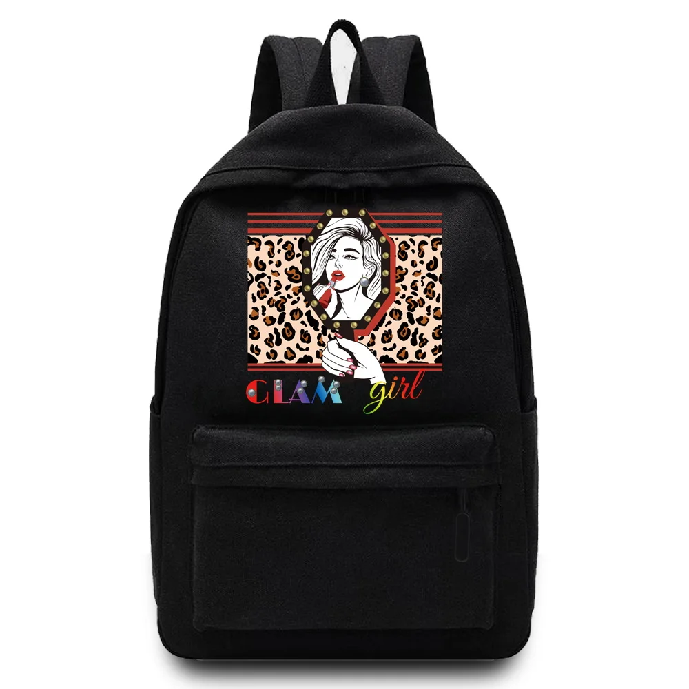 Unissex mochila casual lona leopardo impresso mochila escolar meninos e meninas nova grande capacidade estudante mochila