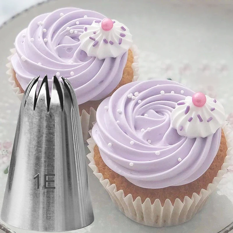 #1E Flower Cream Nozzles For Cake Tools Large Russian Stainless Steel Nozzle Fondant Cupcake Decoration Tips кондитерские товары