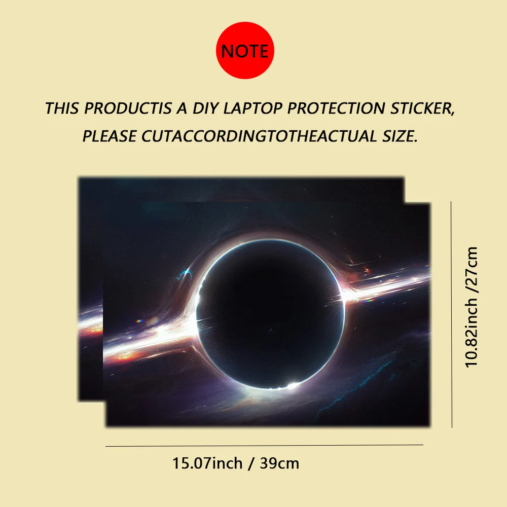 Universe Black Hole Technology Pattern Laptop Decal Case Universal Netbook Skin Sticker Non-reusable Laptop Stickers Waterproof