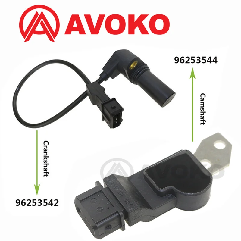 쉐보레 캠축 및 크랭크축 위치 센서, 쉐보레, DAEWOO, 아베오, 라세티, 누비라, 칼로스, 폰티악 웨이브 96253544 96253542, 2 개