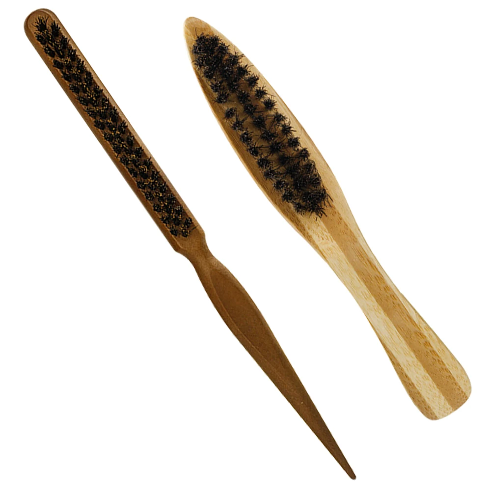 

Бамбуковая щетка для бороды со свиньей, 3-рядная расческа с щетиной, мужская расческа для бритья, ухода за салоном, парикмахерская, прочный инструмент для чистки волос на шее