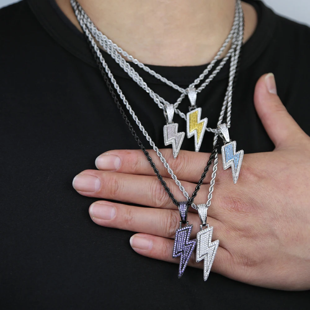 Iced Out Bling Full Cubic Zircon двухцветное золотое ожерелье с молнией в стиле хип-хоп для мужчин и мальчиков крутое кольцо в стиле рок-панк ювелирные изделия