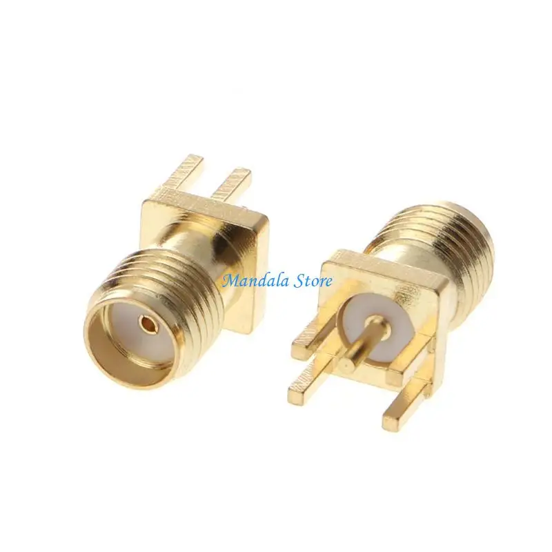 

U2JC 10 Pcs SMA Female Solder 1.6mm Space PCB Mount Straight RF Connector