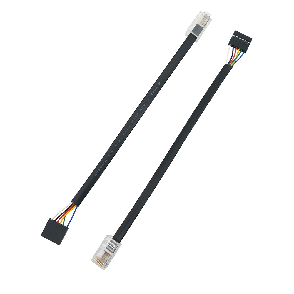 موصل RJ45 8P8C إلى كابل رأس دوبونت DP 6P وصلة سلك تمديد مسطحة