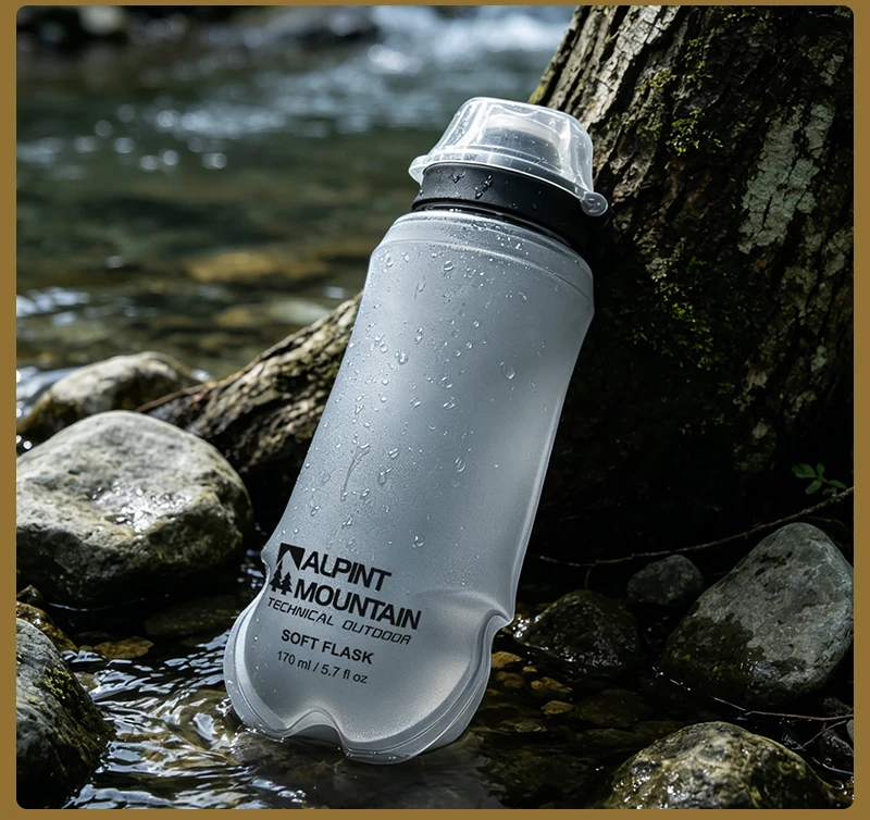 170ml Faltbare Auslaufsichere Weiche Zusammenklappbare Ernährungsflasche für Hydration Pack BPA-frei TPU, Leichtgewichtig, Leicht zu Öffnender Deckel für Läufer – Detail 39