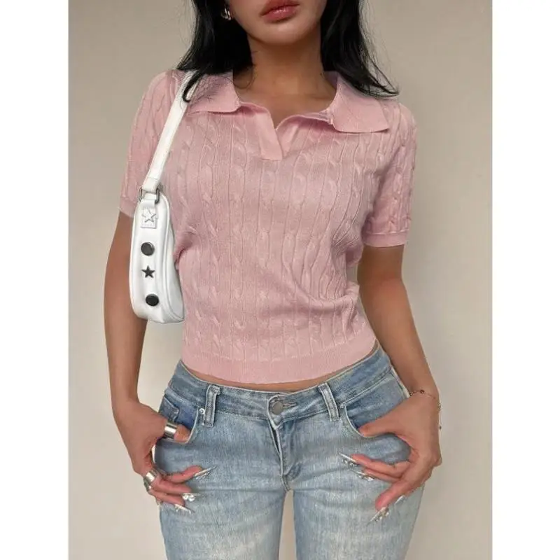 

Pure Color Knitted ort Sve Ne Cross-Border Sle I 8344 Faionable Ci Walk Inner Wear for Middle-Aged And Elde...