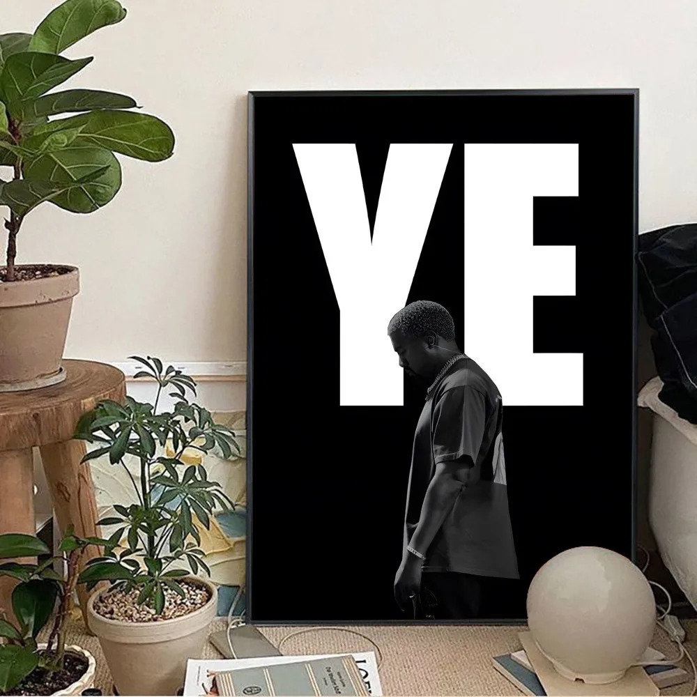 Funny K-Kanye West Yee Poster DIY Poster Kraft Paper Vintage Poster Wall Art Painting Study Stickers Big Szie Wall Painting