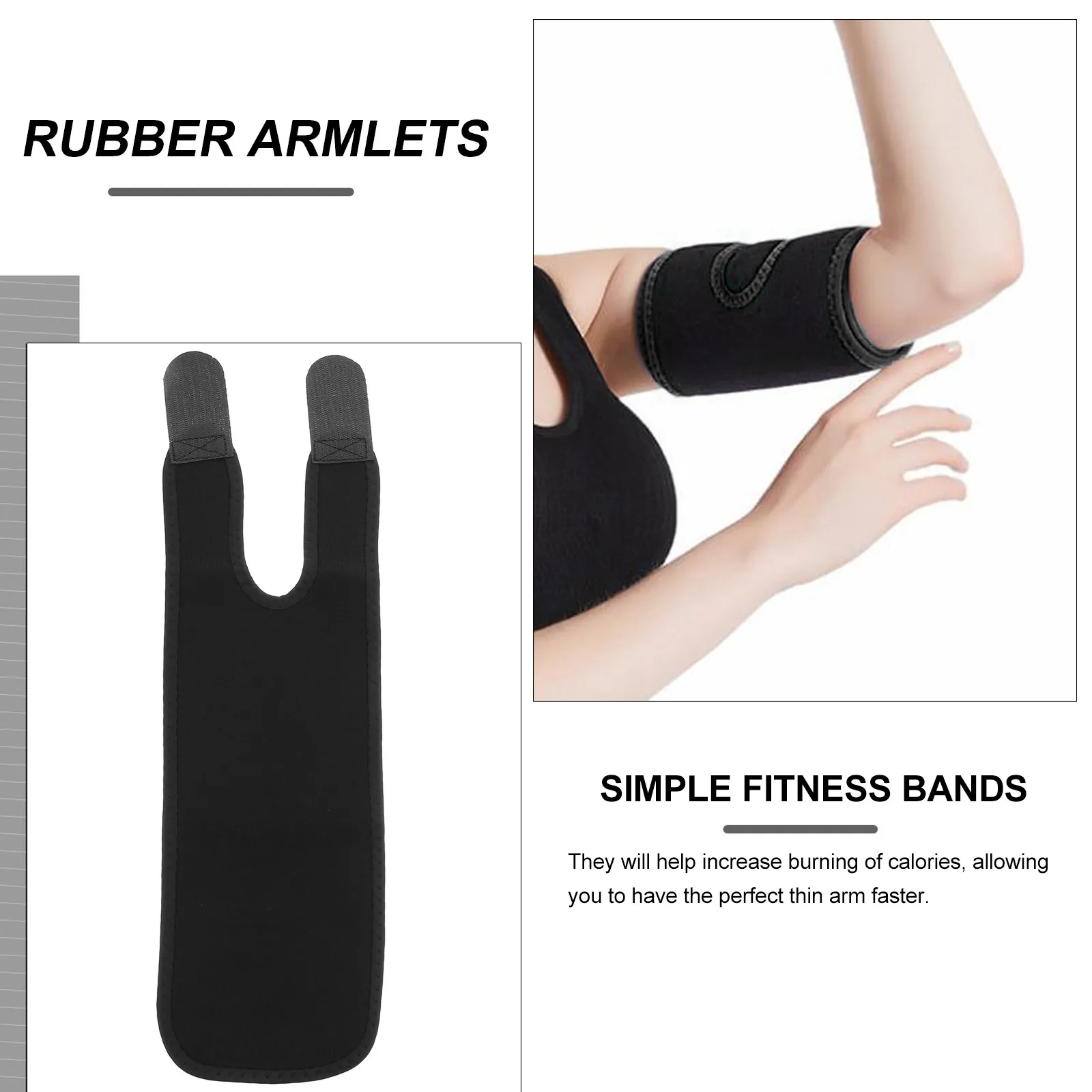 2Pcs Arm Sleeves for Women Men Slimming Fitness Arm Bands Compression Support Armbands for Running Yoga Basketball Volleyball