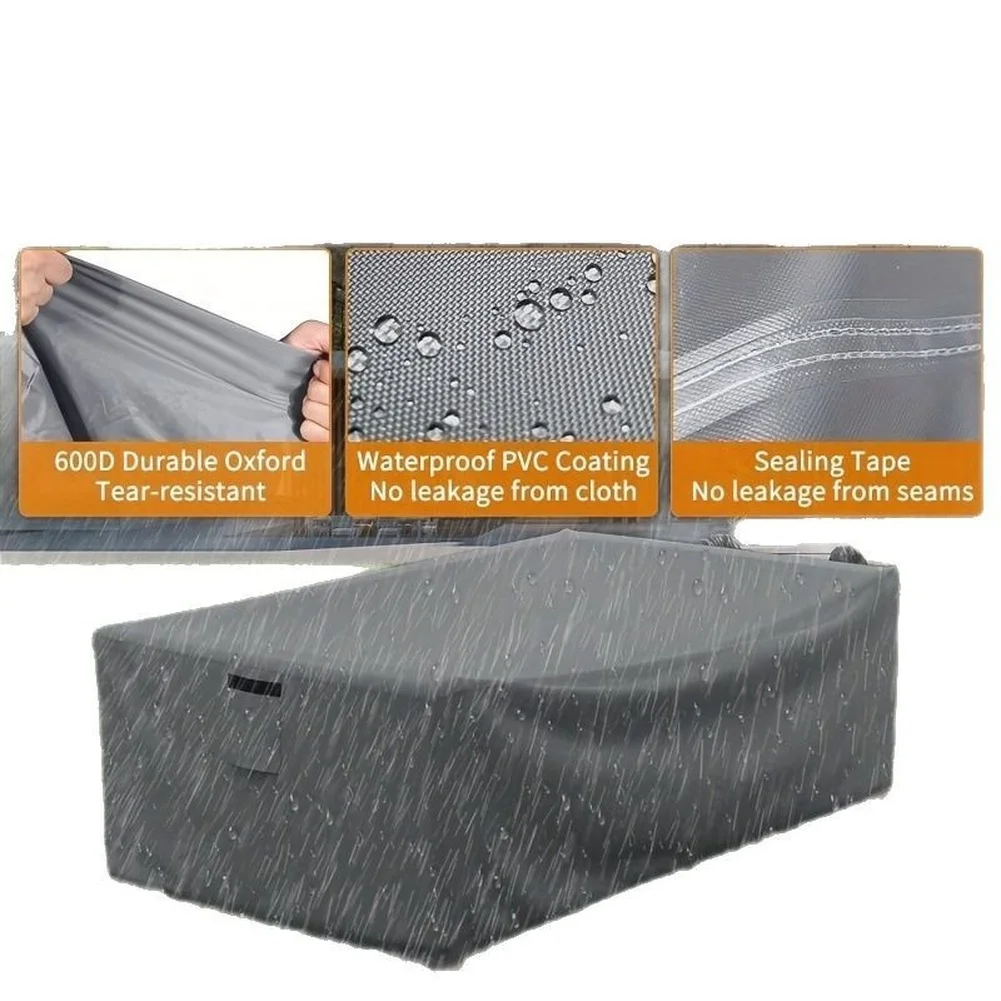 Outdoor Table Cover Constructed from Waterproof Oxford Cloth to Resist Rain Penetration Snow Load UV Fading and Dust Settling