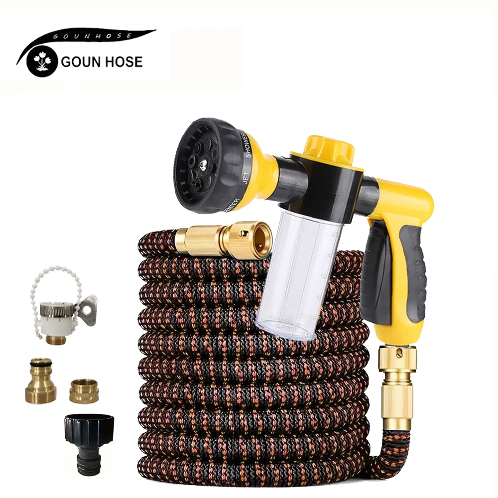 

1PC GOUN HOSE Flexible Expandable Garden Hose High Pressure Nozzle Spraye Washer Gun Car Wash Hose Expandable Garden Water Hose
