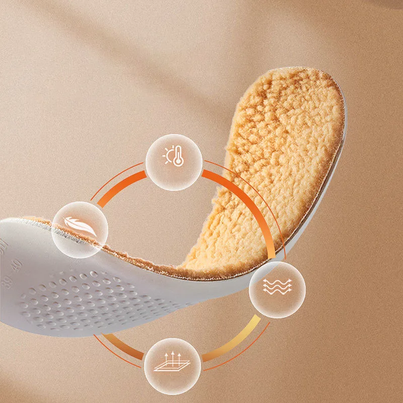 Warm Plush Self Heated Insole ฤดูหนาว Latex กีฬาพื้นรองเท้ารองเท้าสําหรับรองเท้า Arch Support รองเท้า Pads Shock Absorbing รองเท้า Sole Insert