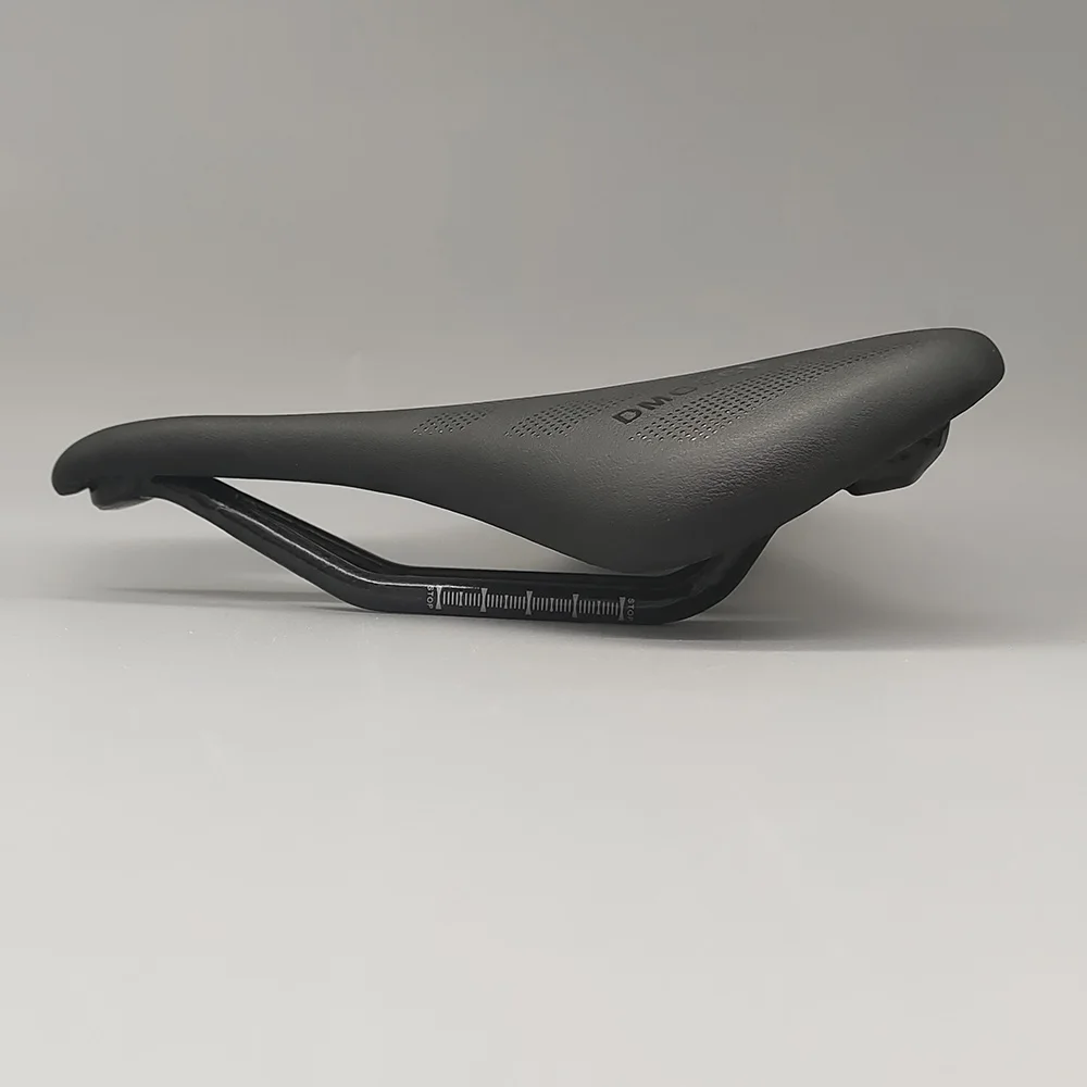 Full Carbon Saddle for MTB and Road, 243✖Super Light Leather Bike Saddle, Carbon Cushions, Carbon Rails, Bicycle Seat, 155mm