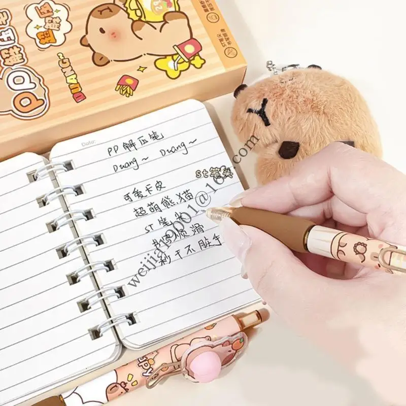 4 pezzi Cartoon Panda Gel Penna Neutrale Capybara Gel Penna 0,5 mm Penna scrittura. H05A