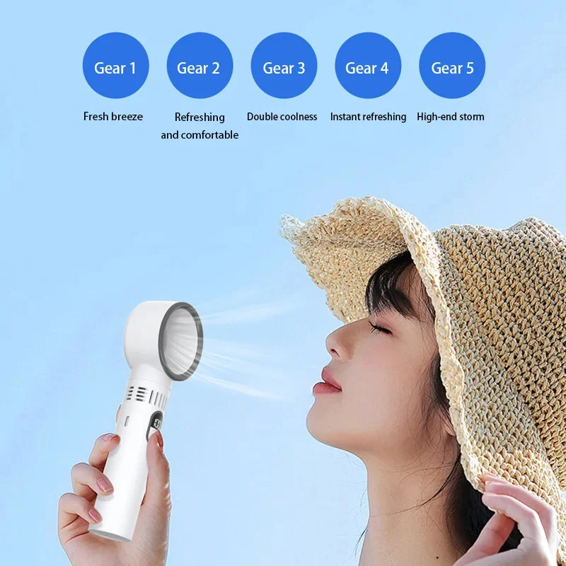 Xiiaomi 100 Level Bladeless Fan Intelligent Digital Display High-speed Bladeless Portable USB Charging High Wind Power Home New