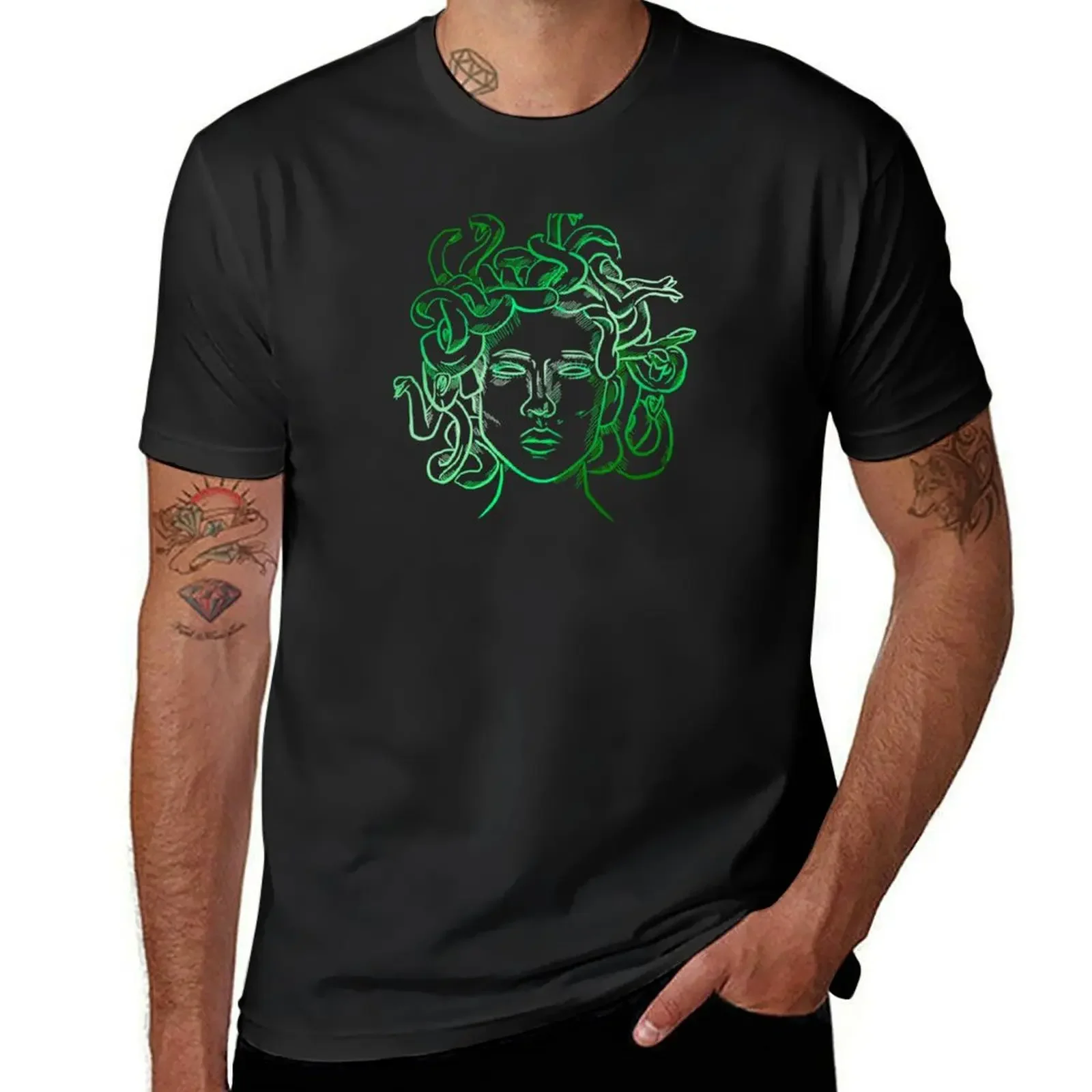 Medusa green shades T-Shirt oversized graphic tee custom t shirt fruit of the loom mens t shirts