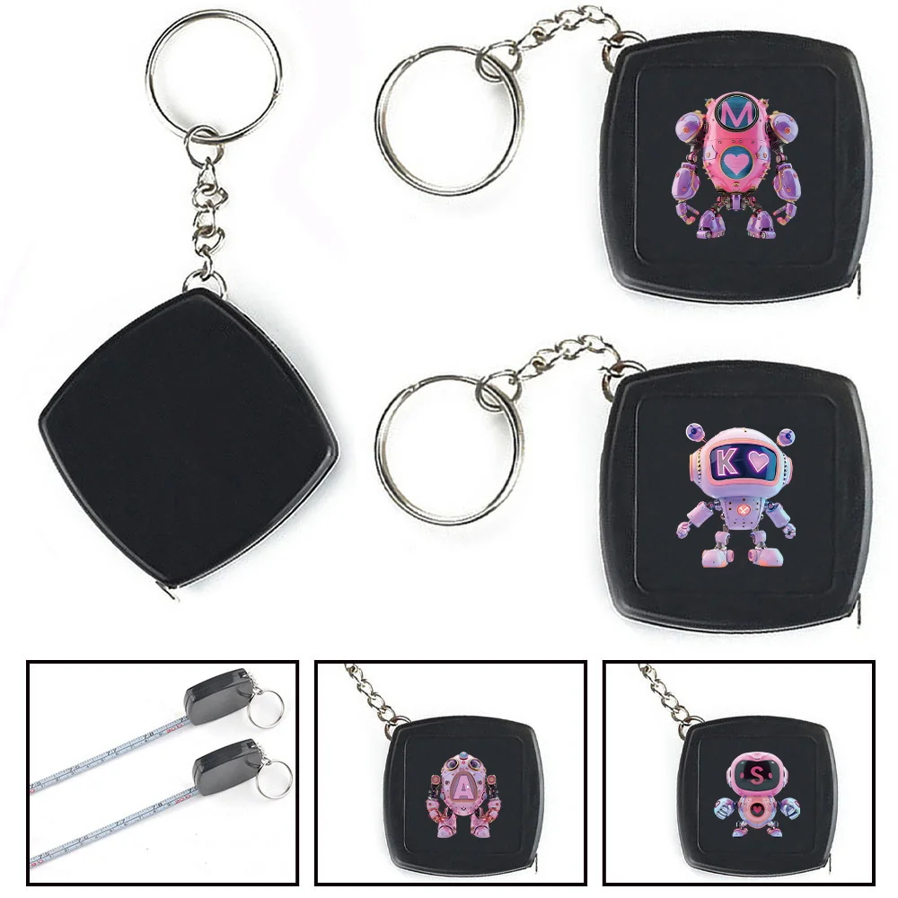 

Thickened Shell 2M Tape Measure Portable Retractable Wear-resistant Robot Initial Name 26 Letters Pattern