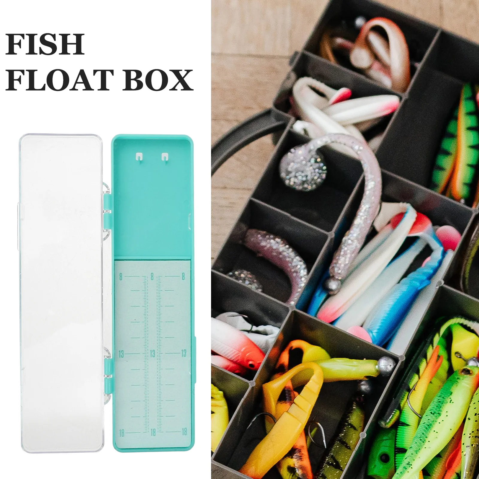 

1Pcs Transparent Mini Fishing Hook Box Fishing Tackle Organizer Durable Lightweight Storage Container